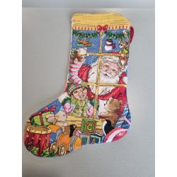 Botte de Noël brodée main