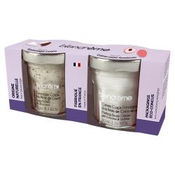 duo soin corp gommage et crème noix de coco ( blancrème )